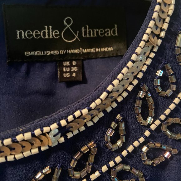 Needle and Thread Sequence and Beaded Dress - Picture 2 of 4